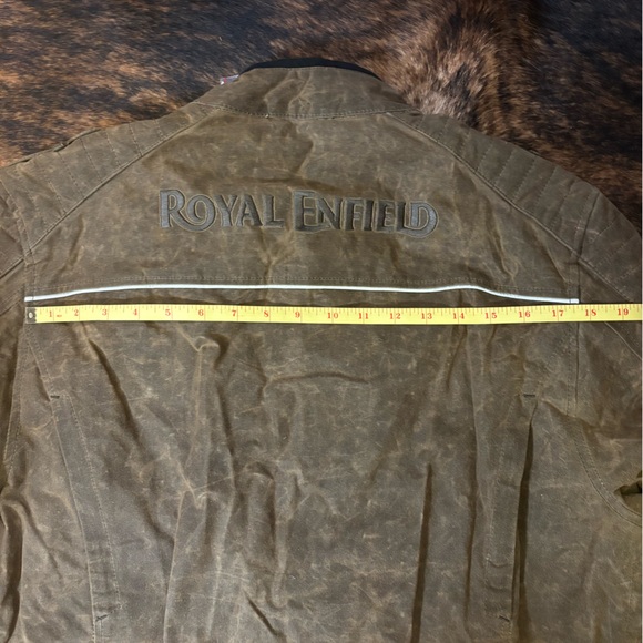 Royal Enfield Panzer Waxed Motorcycle Jacket, Color- Ranger (Brown), Size- XL - Picture 9 of 11